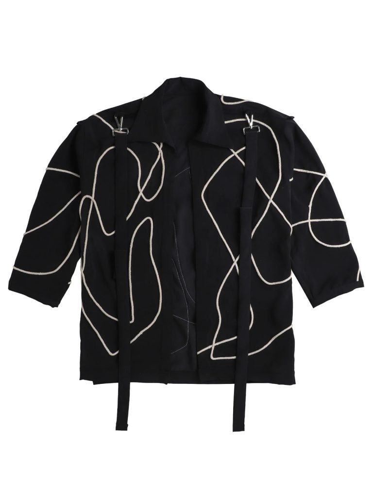 Black Corded Jacket Front View