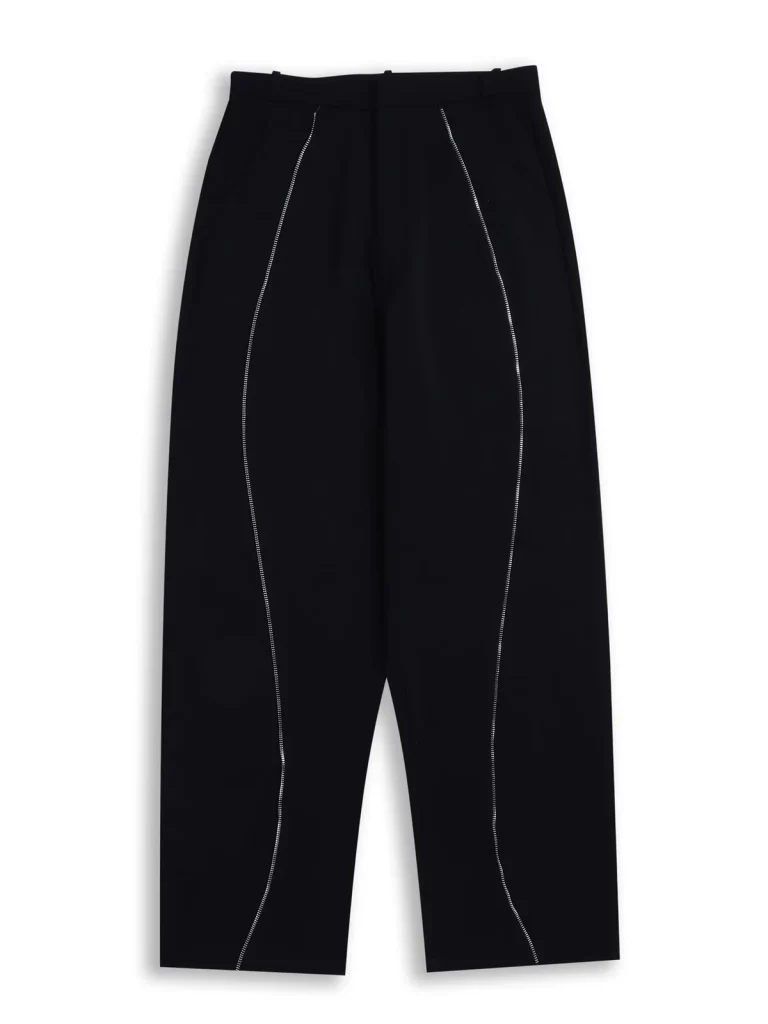 zipper pants front view