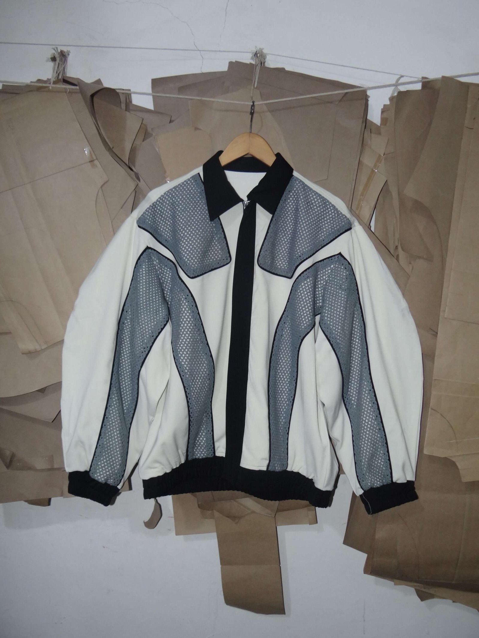 NETTED BOMBER JACKET